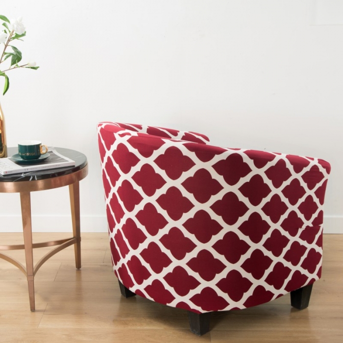 91家纺网 家纺一手货源 找家纺 飞翔 2023新款半圆沙发套 格调红