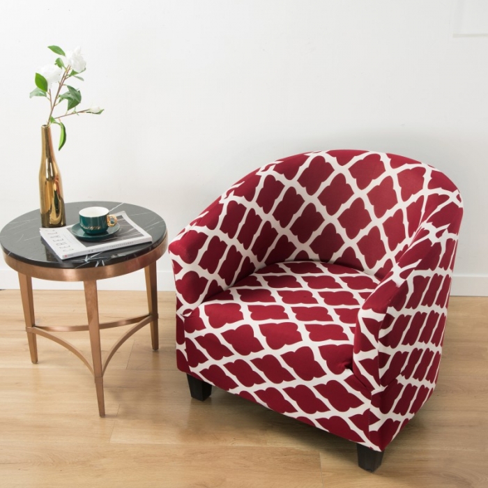 91家纺网 家纺一手货源 找家纺 飞翔 2023新款半圆沙发套 格调红