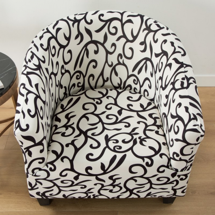 91家纺网 家纺一手货源 找家纺 飞翔 2023新款半圆沙发套 黑白配