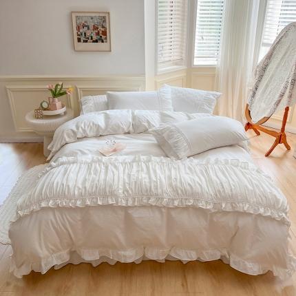 91家纺网 家纺一手货源 找家纺 （总）乐朵  艾莉 全棉色织水洗棉夹棉床盖韩式四件套