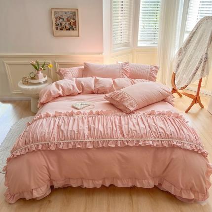 91家纺网 家纺一手货源 找家纺 （总）乐朵  艾莉 全棉色织水洗棉夹棉床盖韩式四件套