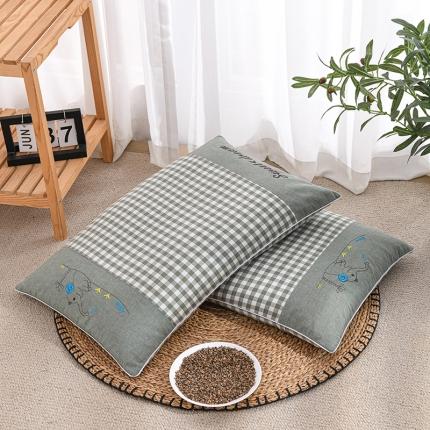 91家纺网 家纺一手货源 找家纺 （总）仁宇枕业 2022新款全棉象鼻子水洗棉全荞麦枕头