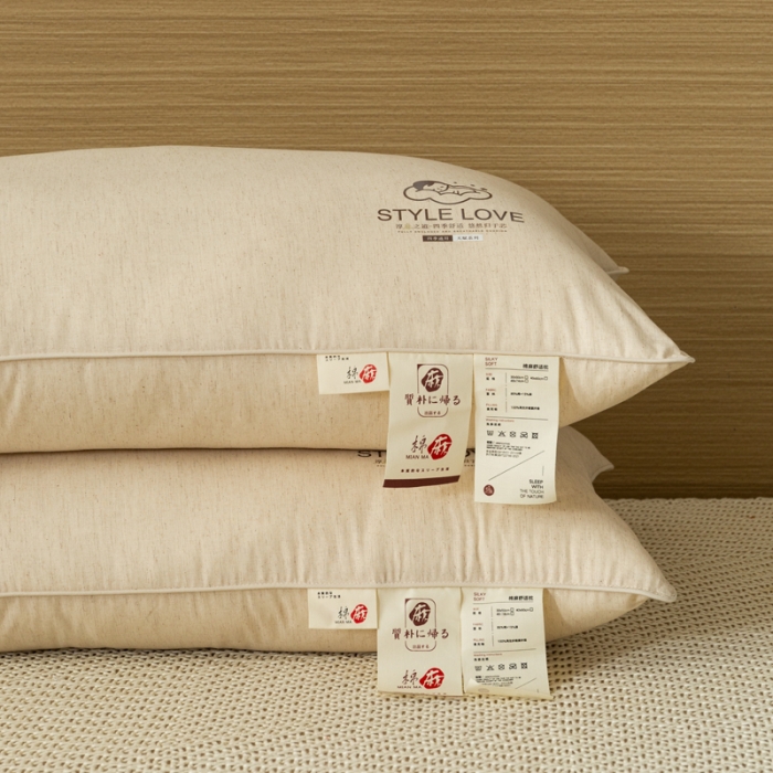 91家纺网 家纺一手货源 找家纺 糖果枕芯 2022新款生态棉麻亲子枕 单边(48x74cm)