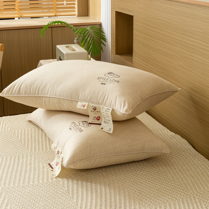 91家纺网 家纺一手货源 找家纺 糖果枕芯 2022新款生态棉麻亲子枕 单边(48x74cm)