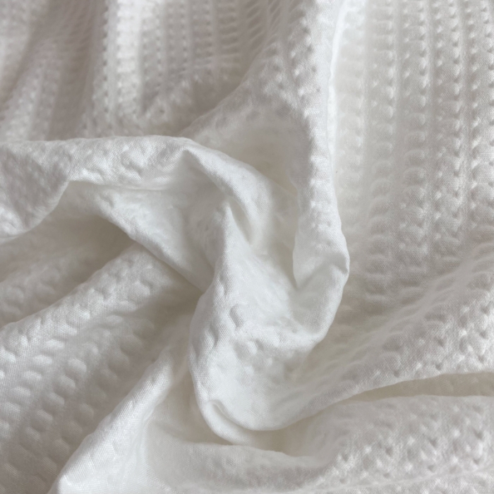 91家纺网 家纺一手货源 找家纺 慕澄家纺 2022新款华夫格雪纺花边四件套 奶白色