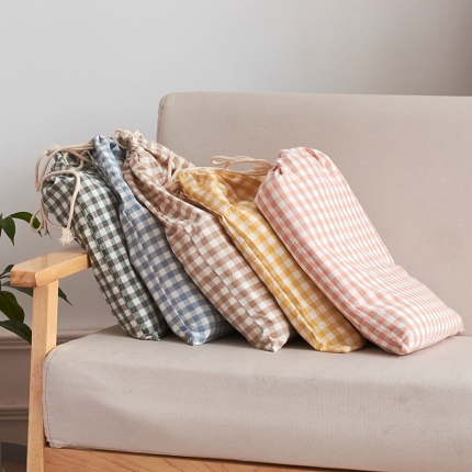 无印色织全棉水洗棉酒店隔脏睡袋便携式出差旅游行单双人床单被套