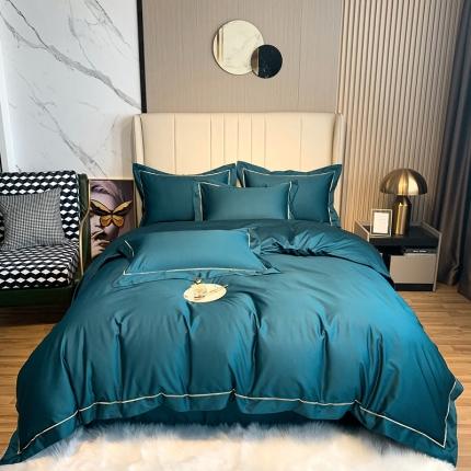 91家纺网 家纺一手货源 找家纺 （总）淼铭 秋冬新品轻奢全棉绣线四件套