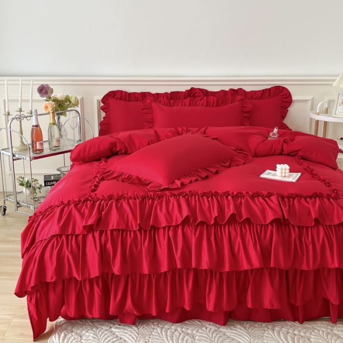 91家纺网 家纺一手货源 找家纺 （总）乐卧家居 2026新款贝拉花边系列四件套