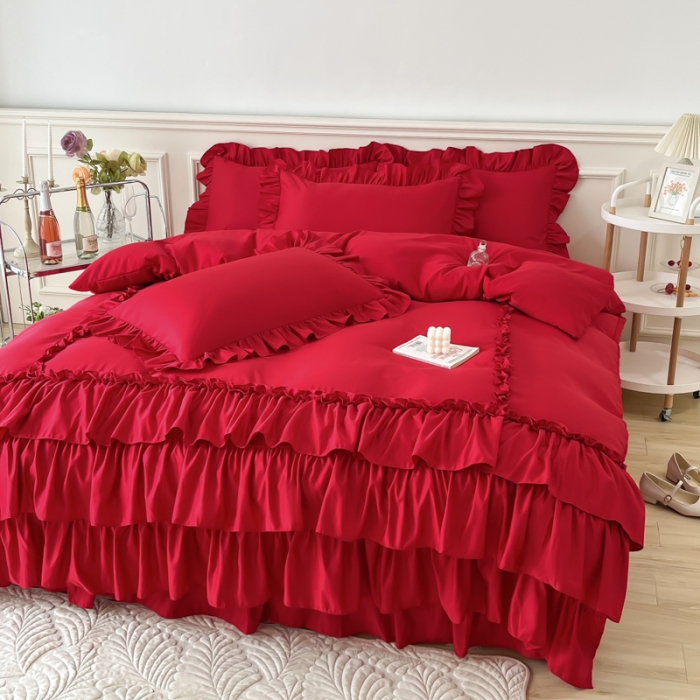 91家纺网 家纺一手货源 找家纺 （总）乐卧家居 2026新款贝拉花边系列四件套