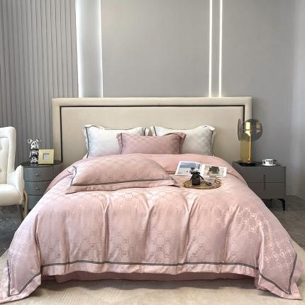 优悦生活馆 2024新款工艺款提花磨毛四件套 马丁-豆沙