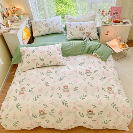 91家纺网 家纺一手货源 找家纺 （总）琪格格纺织 2022新款全棉印花四件套