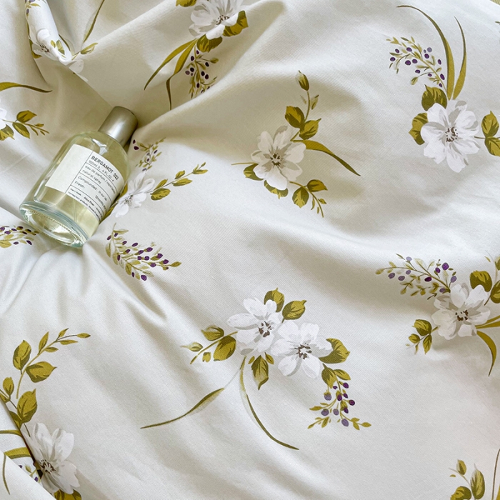 91家纺网 家纺一手货源 找家纺 琪格格纺织 2022新款全棉印花四件套 西琳娜灰