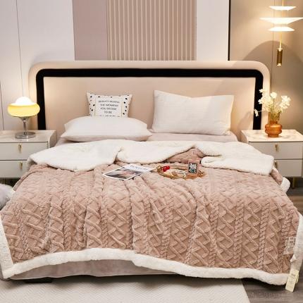 91家纺网 家纺一手货源 找家纺 （总）坦客毯业 2025加厚保暖塔芙绒牛奶绒毛毯盖毯子 辫子