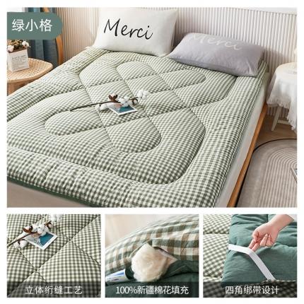 91家纺网 家纺一手货源 找家纺 （总）鑫棉坊（有检测报告）2022新款色织水洗棉棉花床垫