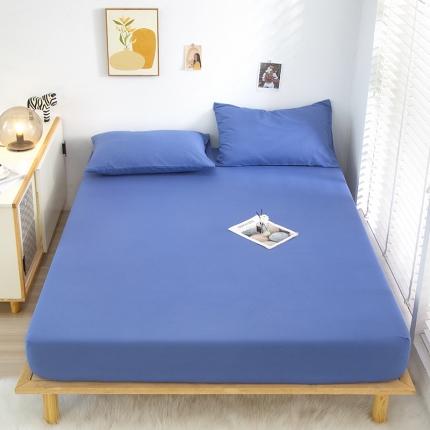 91家纺网 家纺一手货源 找家纺 曼璐 2025新款105克无印风加厚床笠 宾利蓝