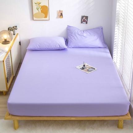 91家纺网 家纺一手货源 找家纺 曼璐 2025新款105克无印风加厚床笠 丁香紫