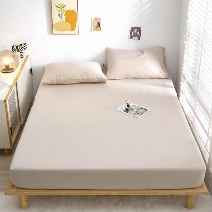 91家纺网 家纺一手货源 找家纺 曼璐 2025新款105克无印风加厚床笠 卡其