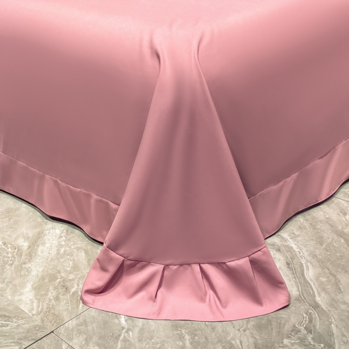 91家纺网 家纺一手货源 找家纺 靓生活2022新款磨毛刺绣四件套轻奢风 伯尔曼-贝壳粉