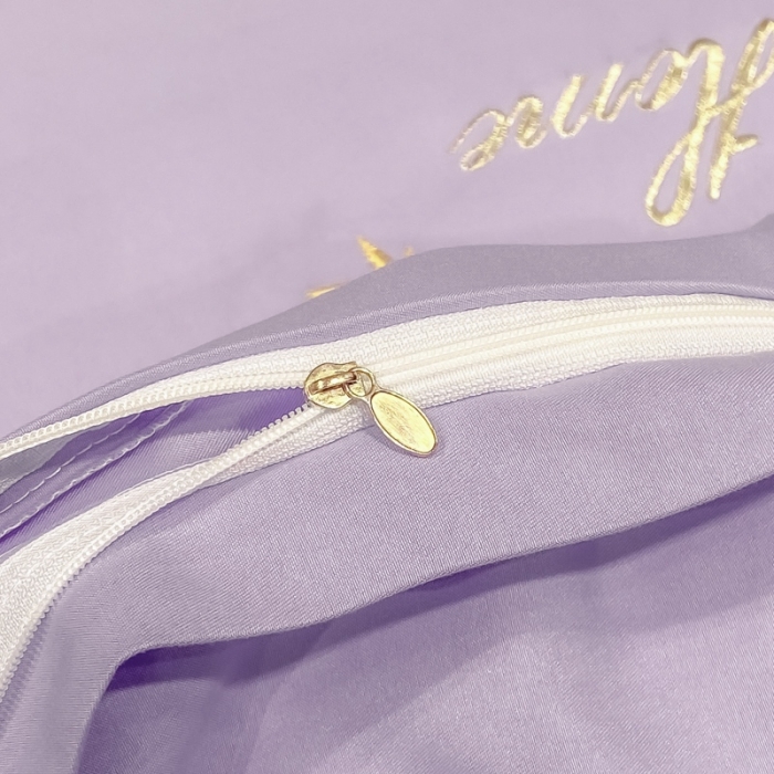 91家纺网 家纺一手货源 找家纺 靓生活2022新款磨毛刺绣四件套轻奢风 伯尔曼-冰玫紫