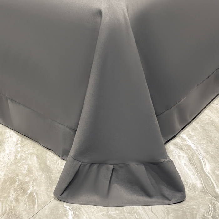 91家纺网 家纺一手货源 找家纺 靓生活2022新款磨毛刺绣四件套轻奢风 伯尔曼-爵士灰