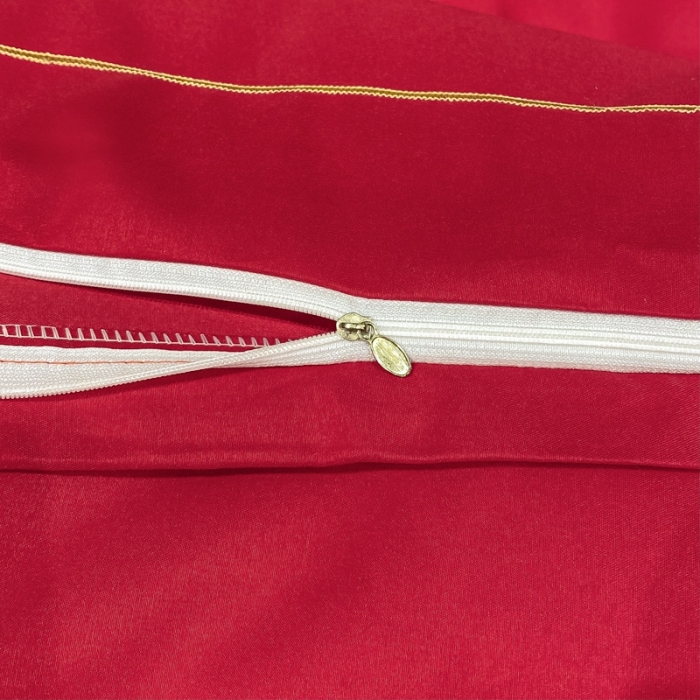 91家纺网 家纺一手货源 找家纺 靓生活2022新款磨毛刺绣四件套轻奢风 伯尔曼-千禧红