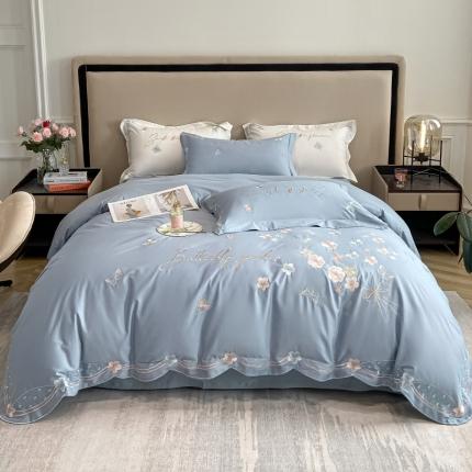 91家纺网 家纺一手货源 找家纺 (总) 理想家 2022新款13372全棉刺绣四件套-手捧花