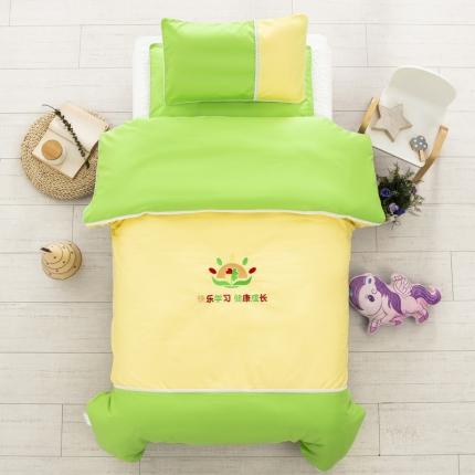 91家纺网 家纺一手货源 找家纺 总 乐秀 2022新款绣花款40支全棉幼儿园被子三件套六件套