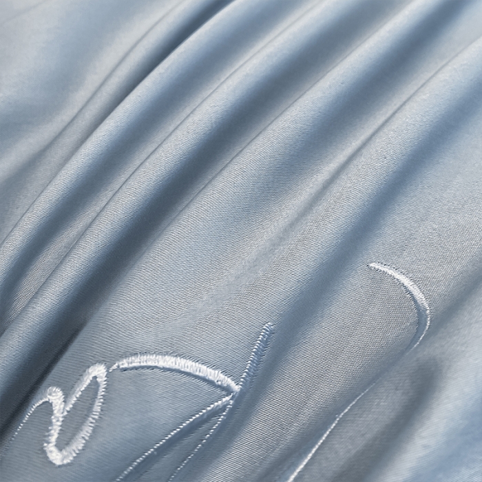 91家纺网 家纺一手货源 找家纺 理想家 2022新款13372全棉刺绣四件套-蝴蝶 蓝色