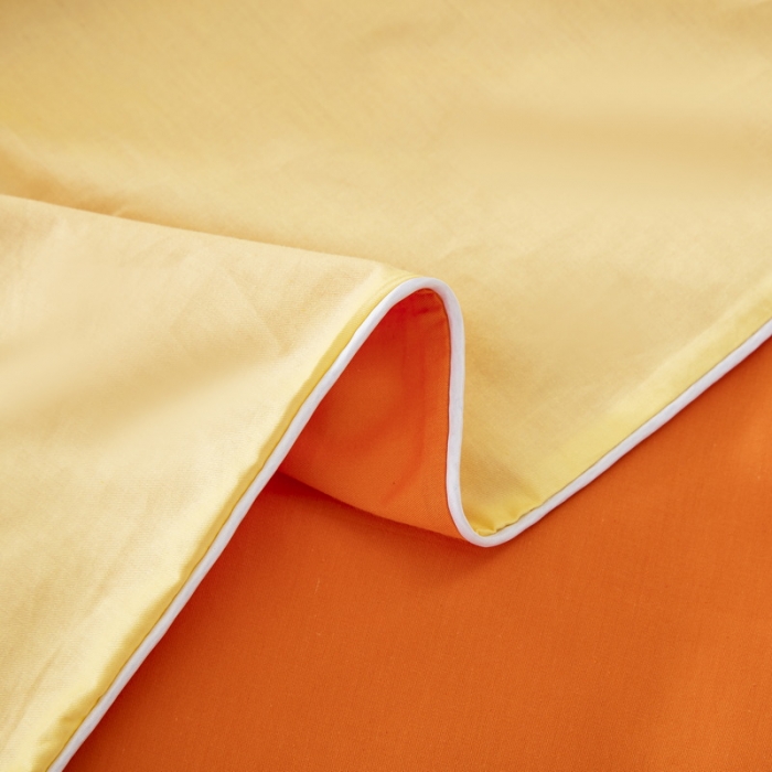 91家纺网 家纺一手货源 找家纺 乐秀22新款绣花款40支全棉幼儿园被子三件套六件套 三拼-橙