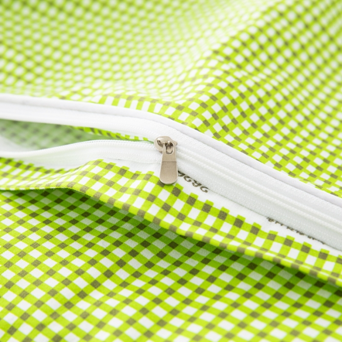 91家纺网 家纺一手货源 找家纺 乐秀22新款绣花款40支全棉幼儿园被子三件套六件套双拼-绿格