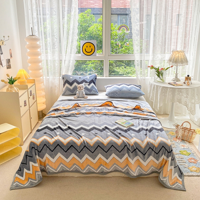 91家纺网 家纺一手货源 找家纺 慕尚家纺 2022新款300g雪绒绒牛奶毛毯 波西米亚