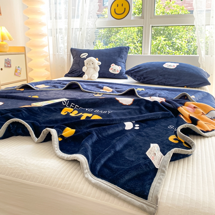 91家纺网 家纺一手货源 找家纺 慕尚家纺 2022新款300g雪绒绒牛奶毛毯 淘气熊