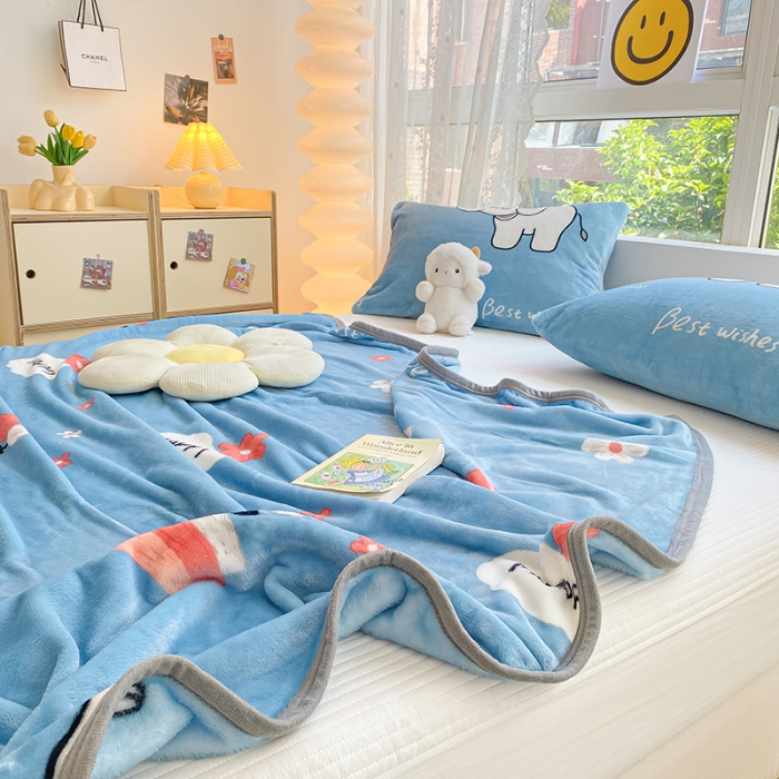 91家纺网 家纺一手货源 找家纺 慕尚家纺 2022新款300g雪绒绒牛奶毛毯 小象