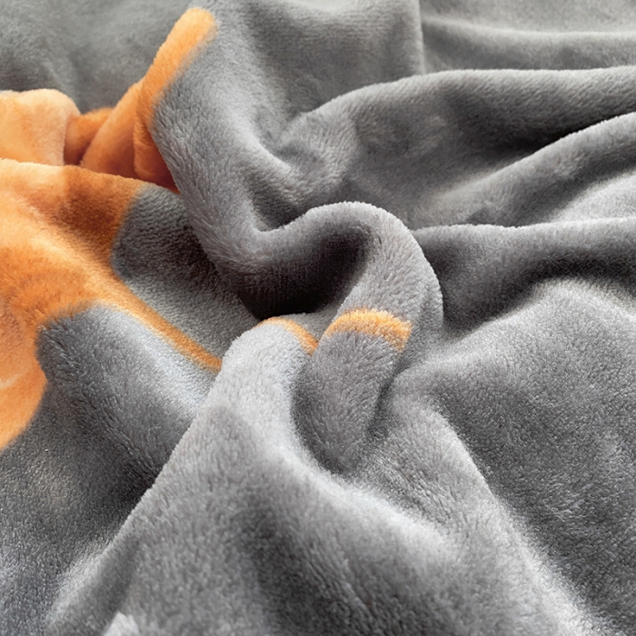 91家纺网 家纺一手货源 找家纺 慕尚家纺 2022新款300g雪绒绒牛奶毛毯 银杏叶