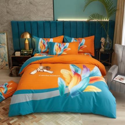 91家纺网 家纺一手货源 找家纺 （总）金纱玉纺2022新款全棉生态大版磨毛四件套