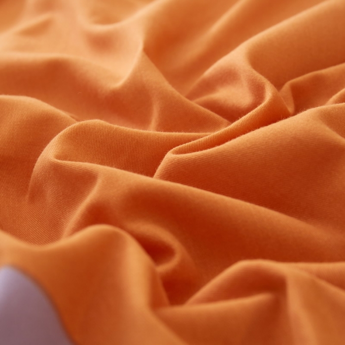 91家纺网 家纺一手货源 找家纺 金纱玉纺2022新款全棉生态大版磨毛四件套 贝瑶-桔