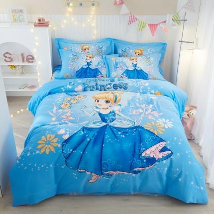 金纱玉纺2022新款全棉生态大版磨毛四件套 冰雪公主