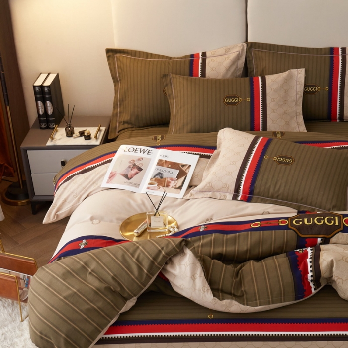 91家纺网 家纺一手货源 找家纺 金纱玉纺2022新款全棉生态大版磨毛四件套 金粉世家