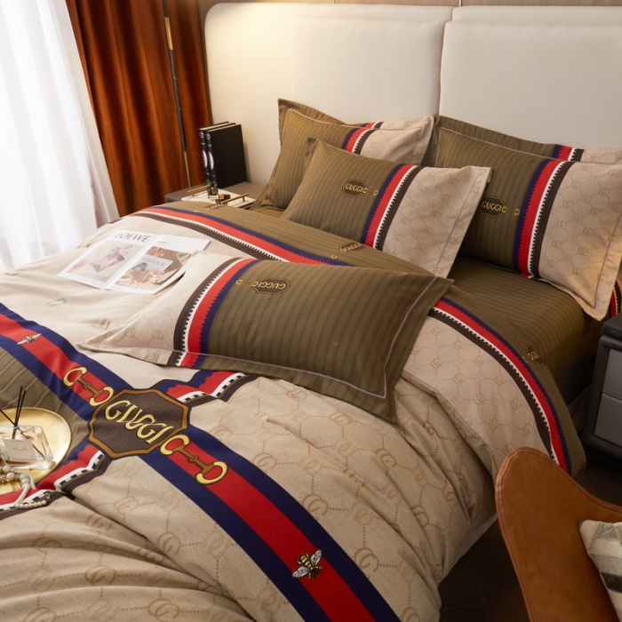 91家纺网 家纺一手货源 找家纺 金纱玉纺2022新款全棉生态大版磨毛四件套 金粉世家