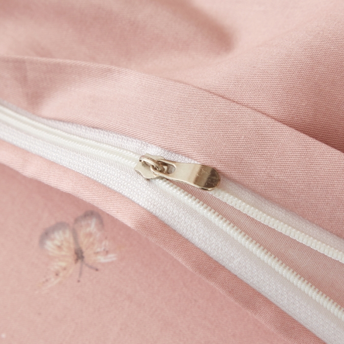 91家纺网 家纺一手货源 找家纺 金纱玉纺2022新款全棉生态大版磨毛四件套薇漫-粉