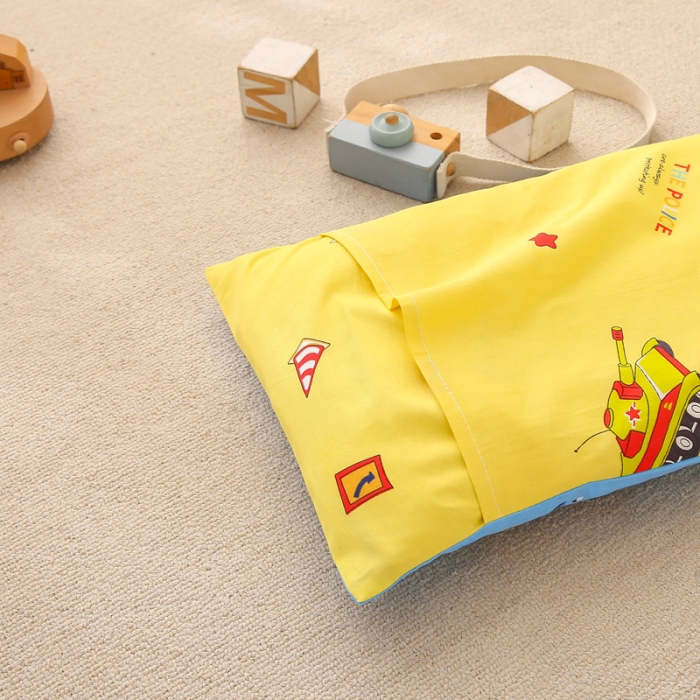 91家纺网 家纺一手货源 找家纺 嗨生活 2022新款全棉儿童幼儿园枕套30*50消防警车