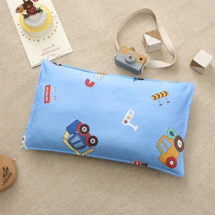 91家纺网 家纺一手货源 找家纺 嗨生活 2022新款全棉儿童幼儿园枕套30*50小挖机