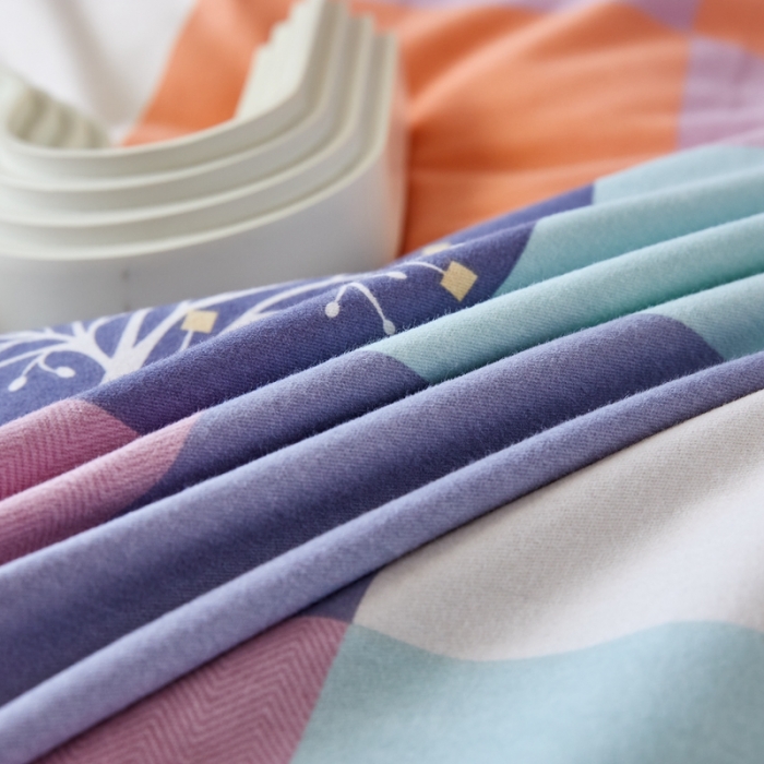 91家纺网 家纺一手货源 找家纺 杜先生 2023新款全棉加厚磨毛系列单被套鹿角小镇-豆沙