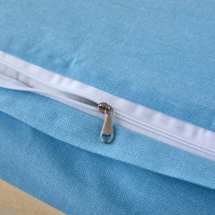 91家纺网 家纺一手货源 找家纺 杜先生 2023新款全棉加厚磨毛系列单被套鹿角小镇-蓝