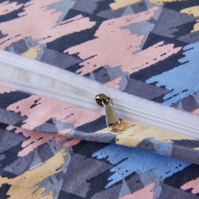 91家纺网 家纺一手货源 找家纺 杜先生 2023新款全棉加厚磨毛系列单被套千鸟生活-粉