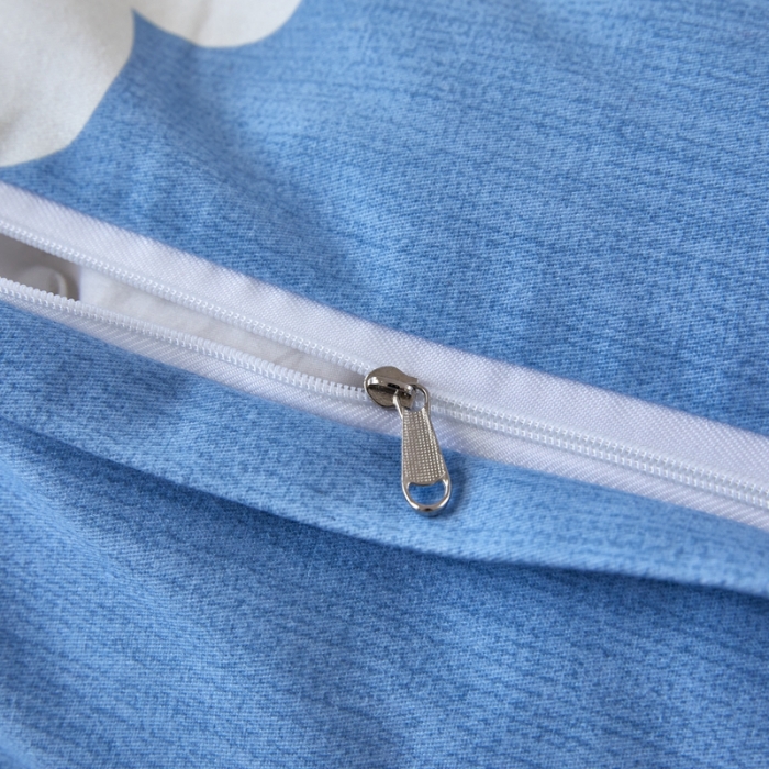 91家纺网 家纺一手货源 找家纺 杜先生 2023新款全棉加厚磨毛系列单被套浅浅花漾-蓝