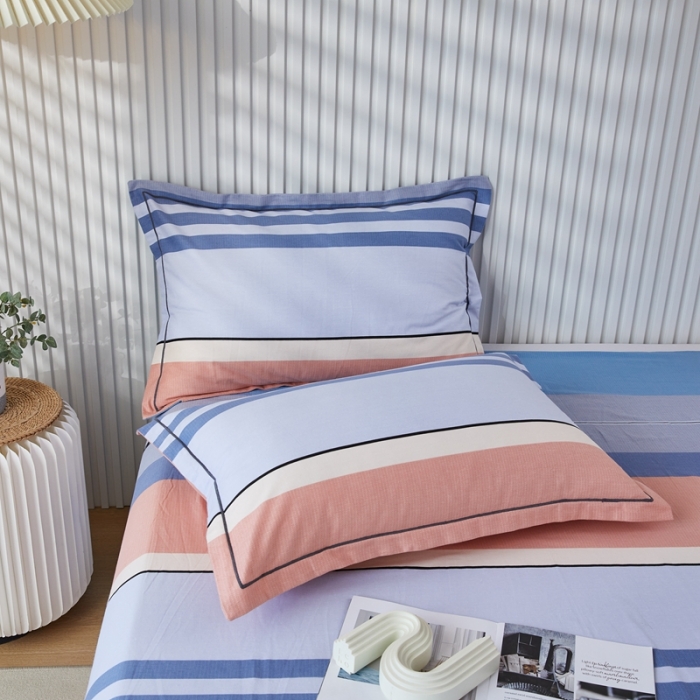 91家纺网 家纺一手货源 找家纺 杜先生 新款全棉加厚喷气活性磨毛系列单枕套一对轻松一刻桔