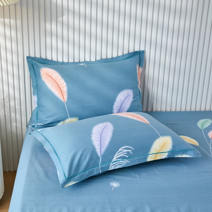 91家纺网 家纺一手货源 找家纺 杜先生 新款全棉加厚喷气活性磨毛系列单枕套一对夏日风情绿