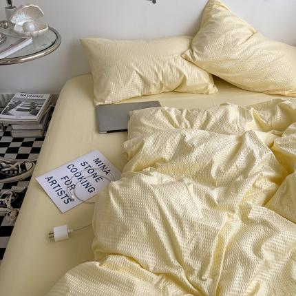 91家纺网 家纺一手货源 找家纺 曼谷 新款泡泡四件套博主同款立体小泡芙四件套 芒果泡泡