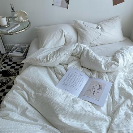 91家纺网 家纺一手货源 找家纺 曼谷 新款泡泡四件套博主同款立体小泡芙四件套 奶油泡泡